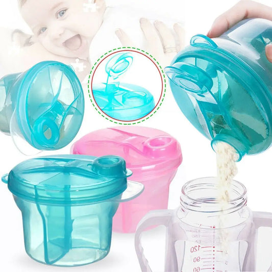 3 Doses Formula Container of Baby Milk Powder Dispenser Snack Pot Storage