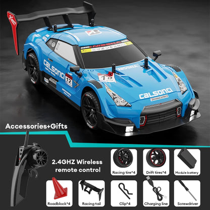 1:14 Remote Control Car 2.4Ghz Wireless Remote Control Four-Drive LED Car Lights Multi-Car Competitive Racing Christmas Gift