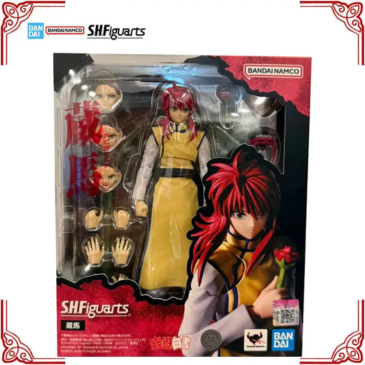 In Stock Genuine Bandai YuYu Hakusho Model Kit SHF Kuram Minamino Shuuichi Anime Action Figure Collection Finished Model Boy Toy