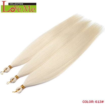 LOVE ME 28 inches 300g/3pcs Straight Hair Bundles Crochet Hair Synthetic Braiding Hair Ombre Rainbow Braids Hair Extensions
