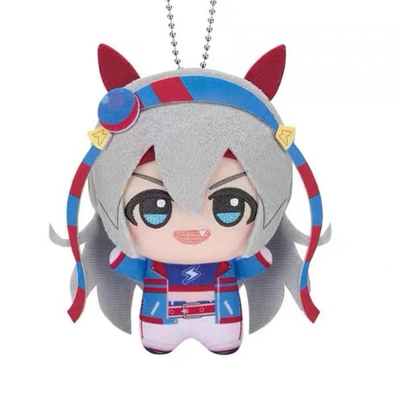 12cm New Uma Musume Pretty Derby Plush Toys UMPD Kitasan Black Almond Eye Anime Game Character Merchandise Keychain For Fan Gift