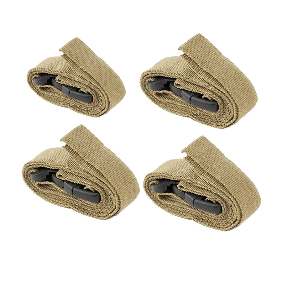 Heavy-Duty Outdoor Camping Luggage Straps - Adjustable Double Safety Buckle Luggage Packing Belt Bundling Rope of Cargoes