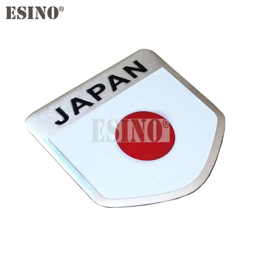 Car Styling Japan National Flag 3D Metal Chrome Aluminium Alloy Decorative Emblem Adhesive Badge Sticker Decal Auto Accessory