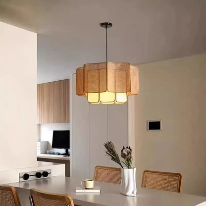 Japanese Wabi Sabi Bohemian Rattan Pendant Lights Restaurant Tea Room Counter Living Room Cafe Homestay Led Lighting Luminaires