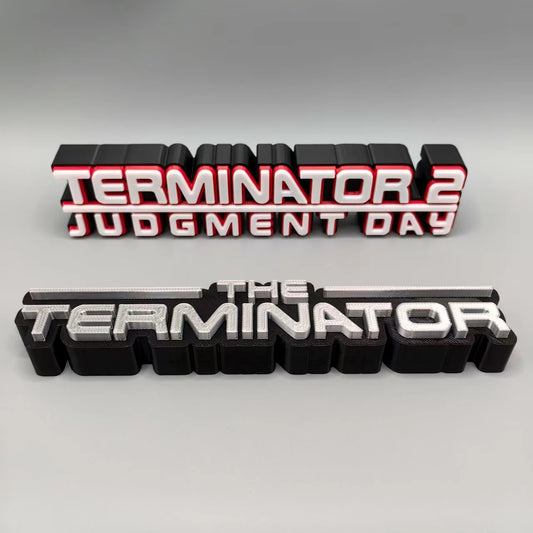 Terminator 1 & 2: Three-Dimensional Fonts, Standing Signs, Logo Nameplates, Trendy Toys, Ornaments