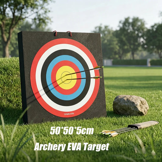Archery EVA Target Hot Stamped 50x50x5cm Portable Shooting Target for Recurve Compound Longbow Outdoor Indoor Practice