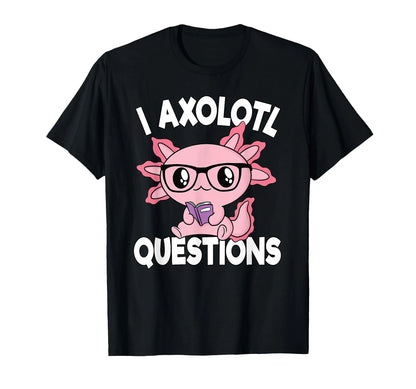 I AXOLOTL QUESTIONGS Children Boy Girl T shirt 2026 New Summer Short Sleeve T-Shirt Cute Style kidS casual SPORTS Tops