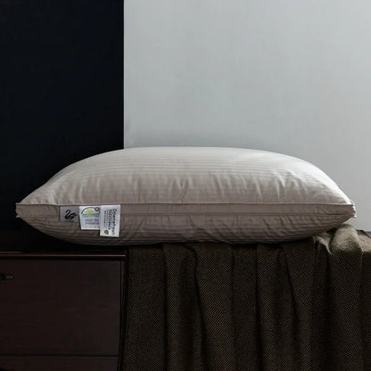 5 Star Hotel Quality Goose down Pillow with 3D Neck Support Slow Rebound 100% Cotton Fabric for Comfortable Sleep