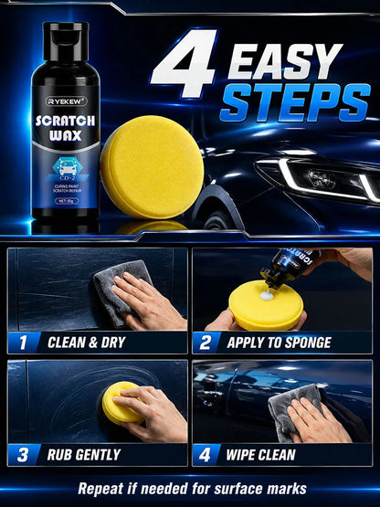 Car Scratch Remover Wax Auto Body Paint Repair Polish Swirl Mark Restorer Grinding Compound for Vehicle Detailing and Shine