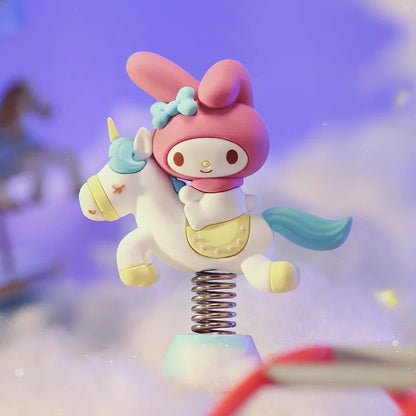 Anime Figures Sanrio Kawaii Kuromi Cinnamoroll Pompompurin Hello Kitty Mymelody Action Figure Dolls Toys Furniture for Display