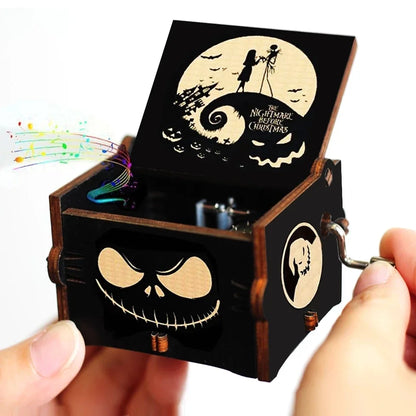 Wooden Anime Figure Music Box Pirates of the Carib Davy Jones Jack Sparrow Creative Birthday Christmas Day Gift