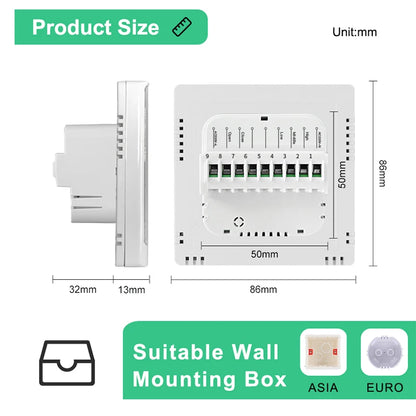 Digital Central Air Conditioning FCU Fan Coil Unit Thermostat Weekly Programmable Temperature Controller Wholesale Price