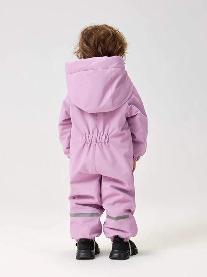 LILIIGIRL 2025 Winter Baby  Clothes Warm Fur Lining Boys Snowsuit Windy Proof Baby Ski Rompers Kids Girls Jumpsuits  2-5Y