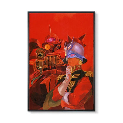 Gundam UC 0079 Frameless Canvas Print  Amuro RX-78 Poster Merchandise - Decorative Wall Art for Bedroom and Headboard