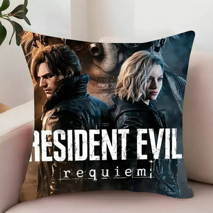R-Resident Evil Game R-Requiem Leon  Pillow Case Decor Protective Covers Comfortable soft for Sofa Living Room Home office