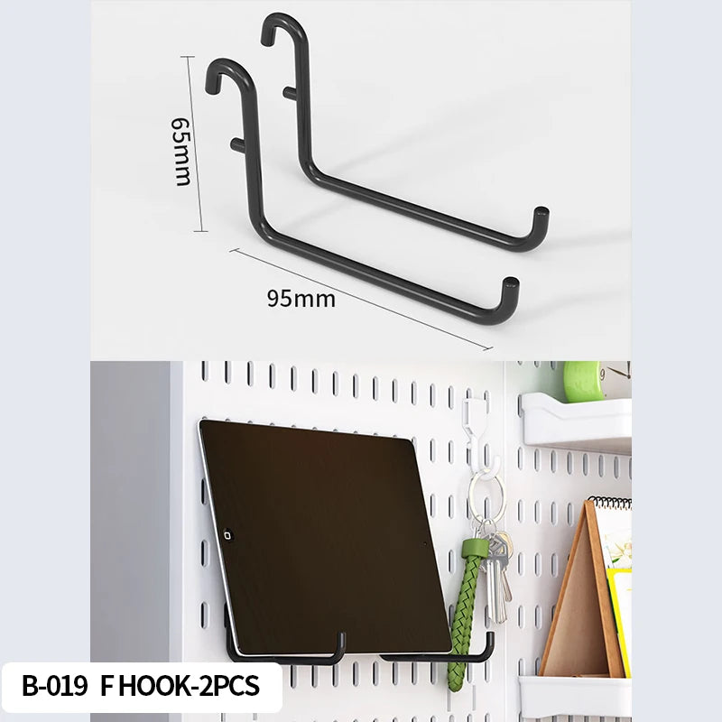No-Drill Gaming Room Pegboard, Wall Organizer for Controller, Headphone & Keyboard Stand, Multi-Functional Display Storage Rack