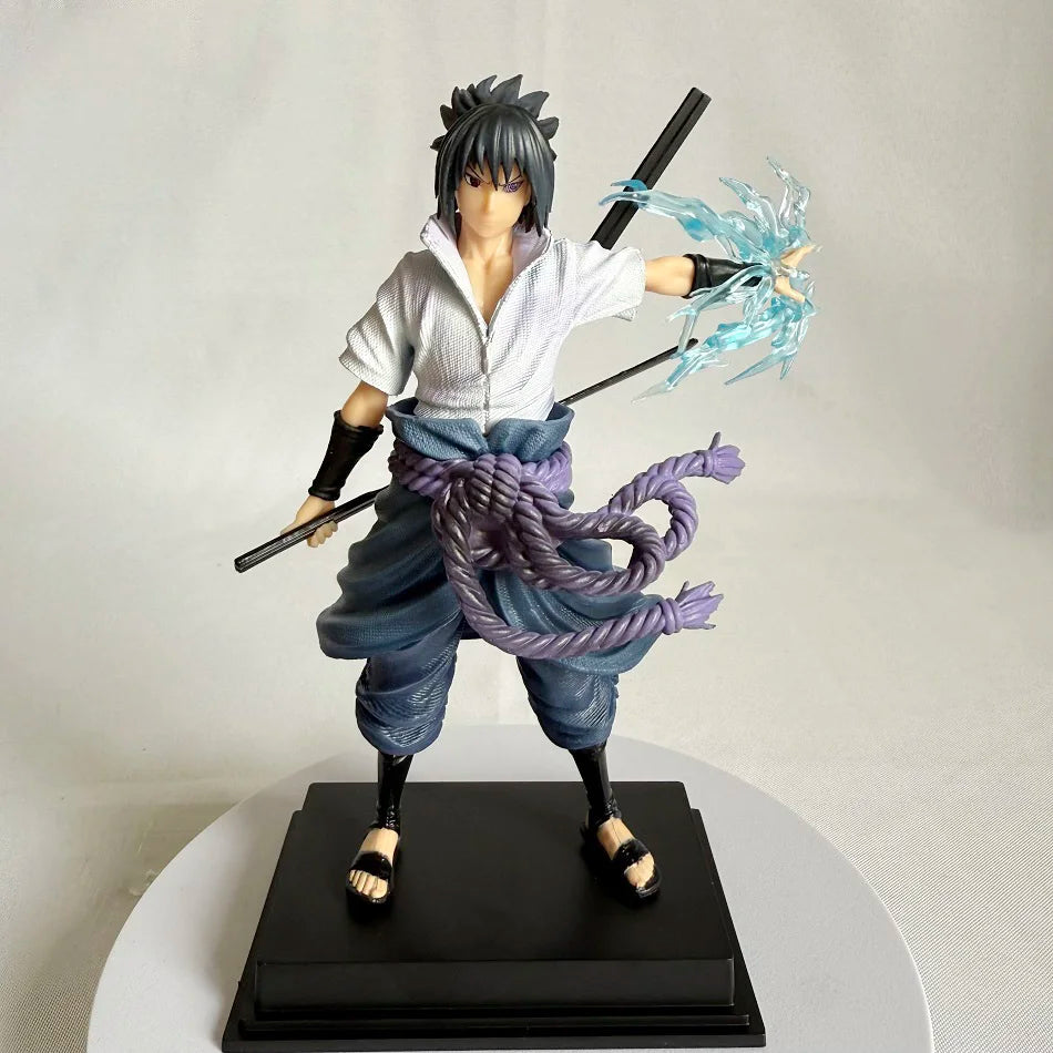 22cm Naruto Shippuden Anime Figure AK Uzumaki Naruto Uchiha Sasuke Action Model Pvc Statue Desktop Ornament Collection Toys Gift