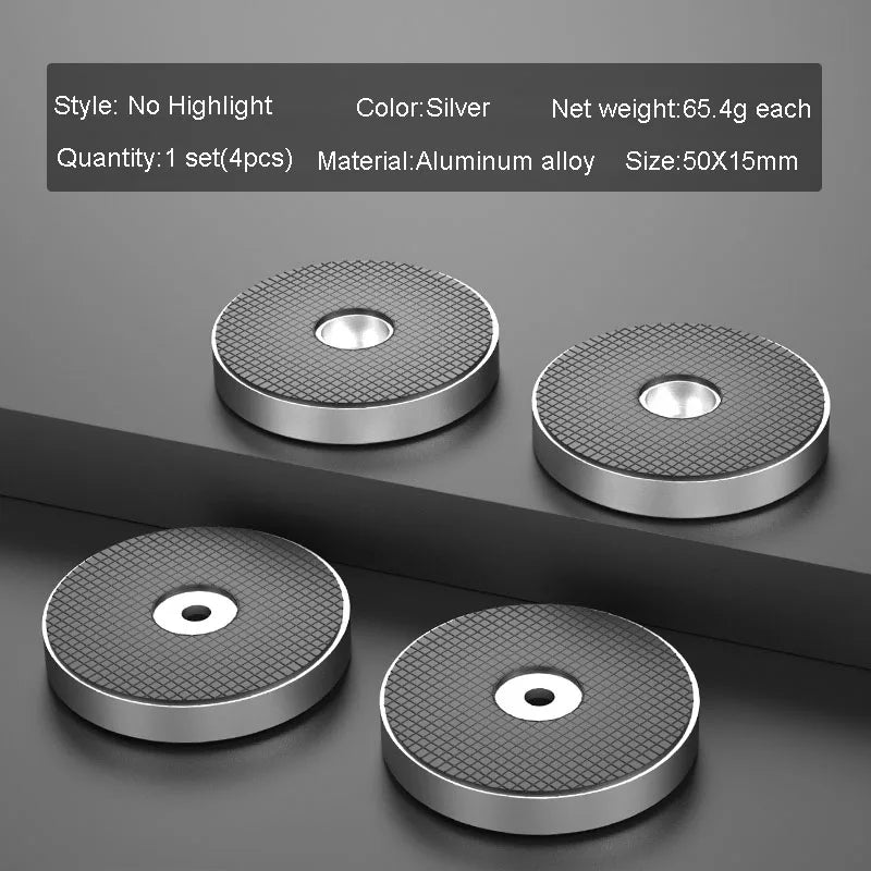 4pcs HiFi Audio Speaker Amplifier CD Player Aluminum Alloy Shock Absorber Foot Pad Damping Feet Chassis Stand Isolation Spike