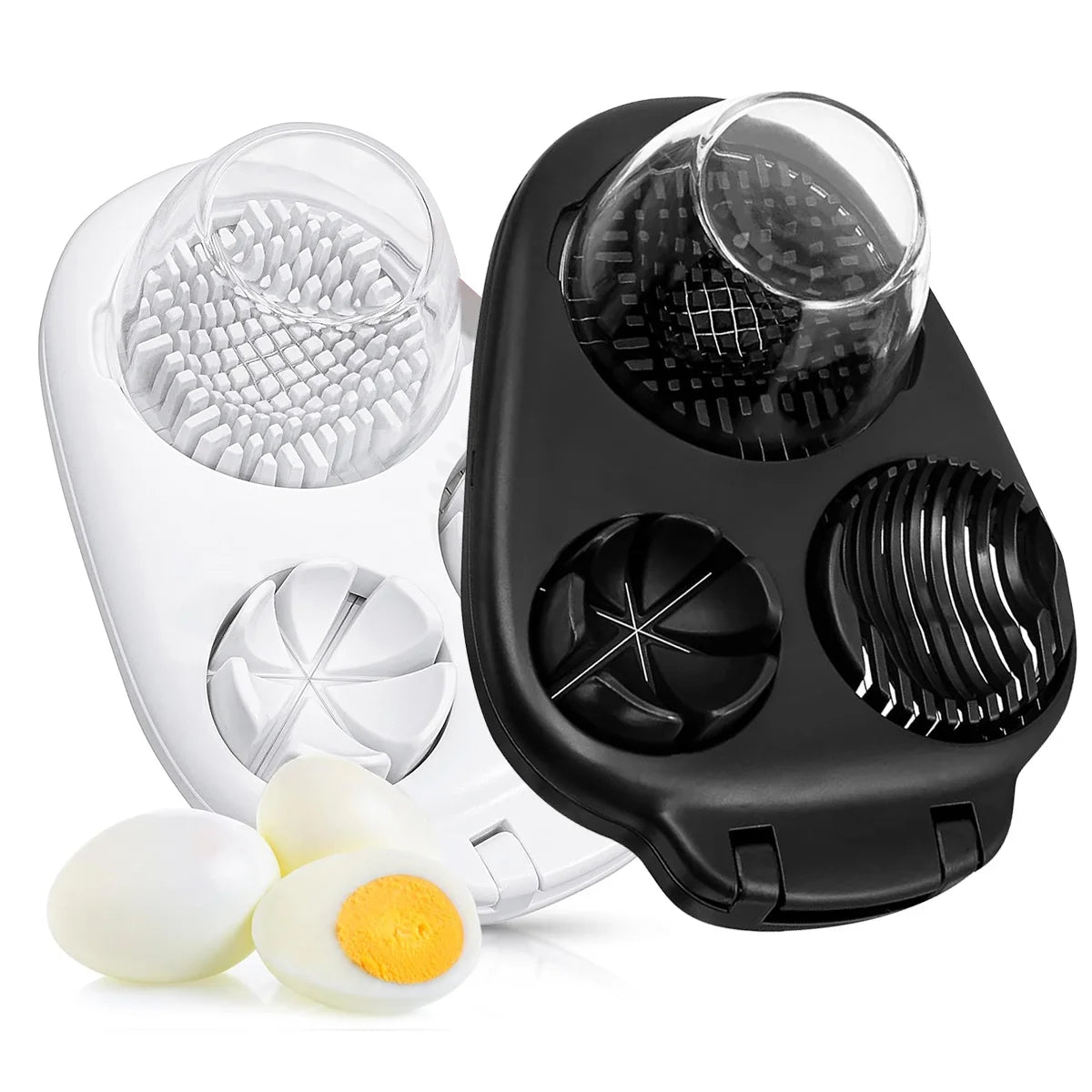 1PC-Egg Slicer, Cracker, Fancy Egg Cutter, 3-in-1 Egg Cutting Tool