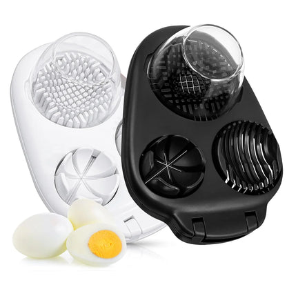 1PC-Egg Slicer, Cracker, Fancy Egg Cutter, 3-in-1 Egg Cutting Tool