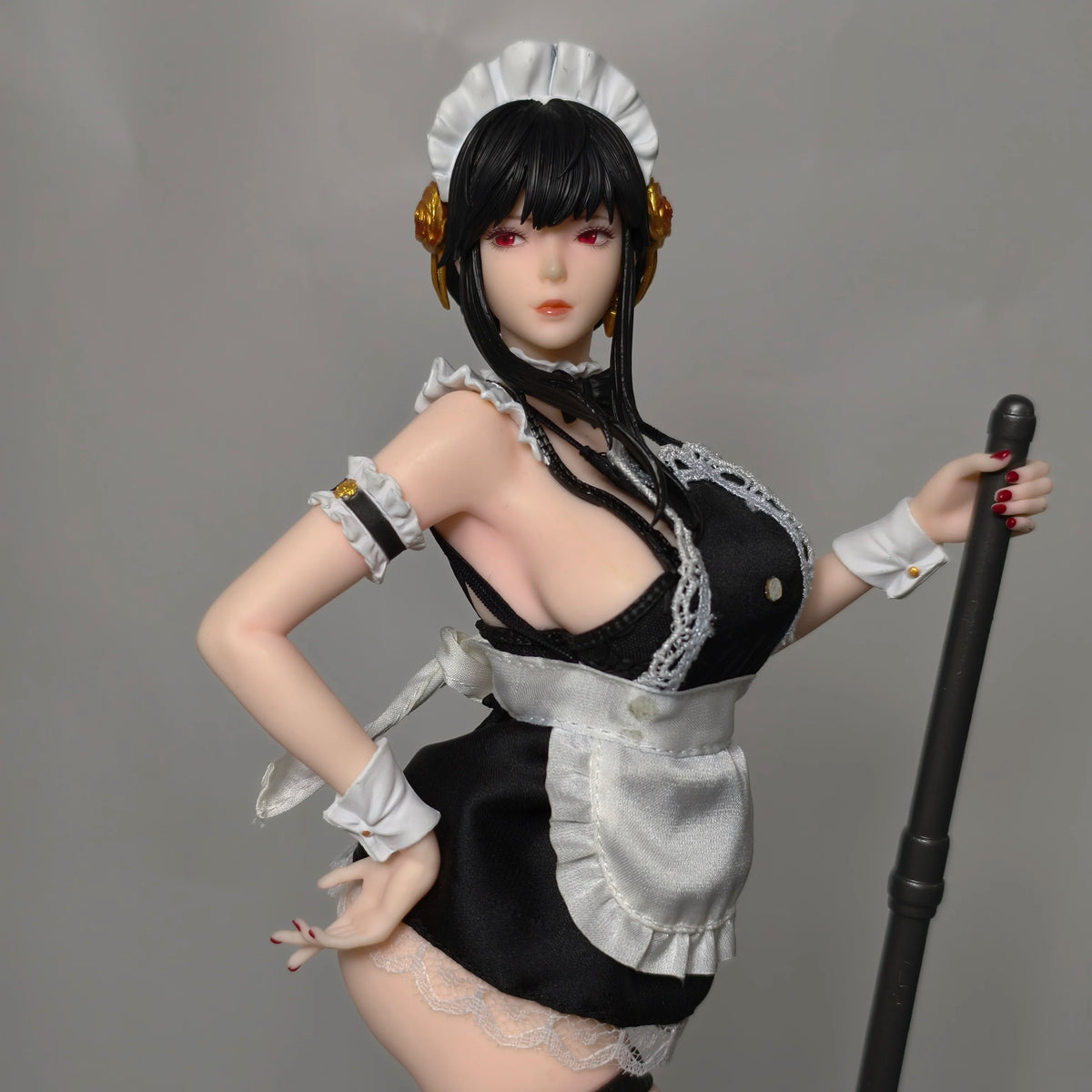 37cm 14.5 inch Anime Maid outfit Yor Forger Figures Pvc Statue Desktop Ornamen Collection Statue Model Decoration Room Desk Toys