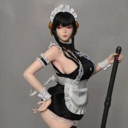 37cm 14.5 inch Anime Maid outfit Yor Forger Figures Pvc Statue Desktop Ornamen Collection Statue Model Decoration Room Desk Toys