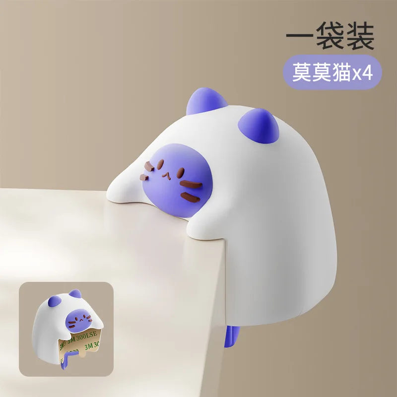 Baby table soft corner anti-collision sticker silicone window table hemming cartoon soft right angle protective cover