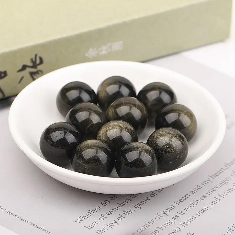 16mm Natural Crystal Ball No Hole Beads, Polished Agate Gemstone Sphere Bulk for DIY Jewelry Crafts Home Decor Gifts