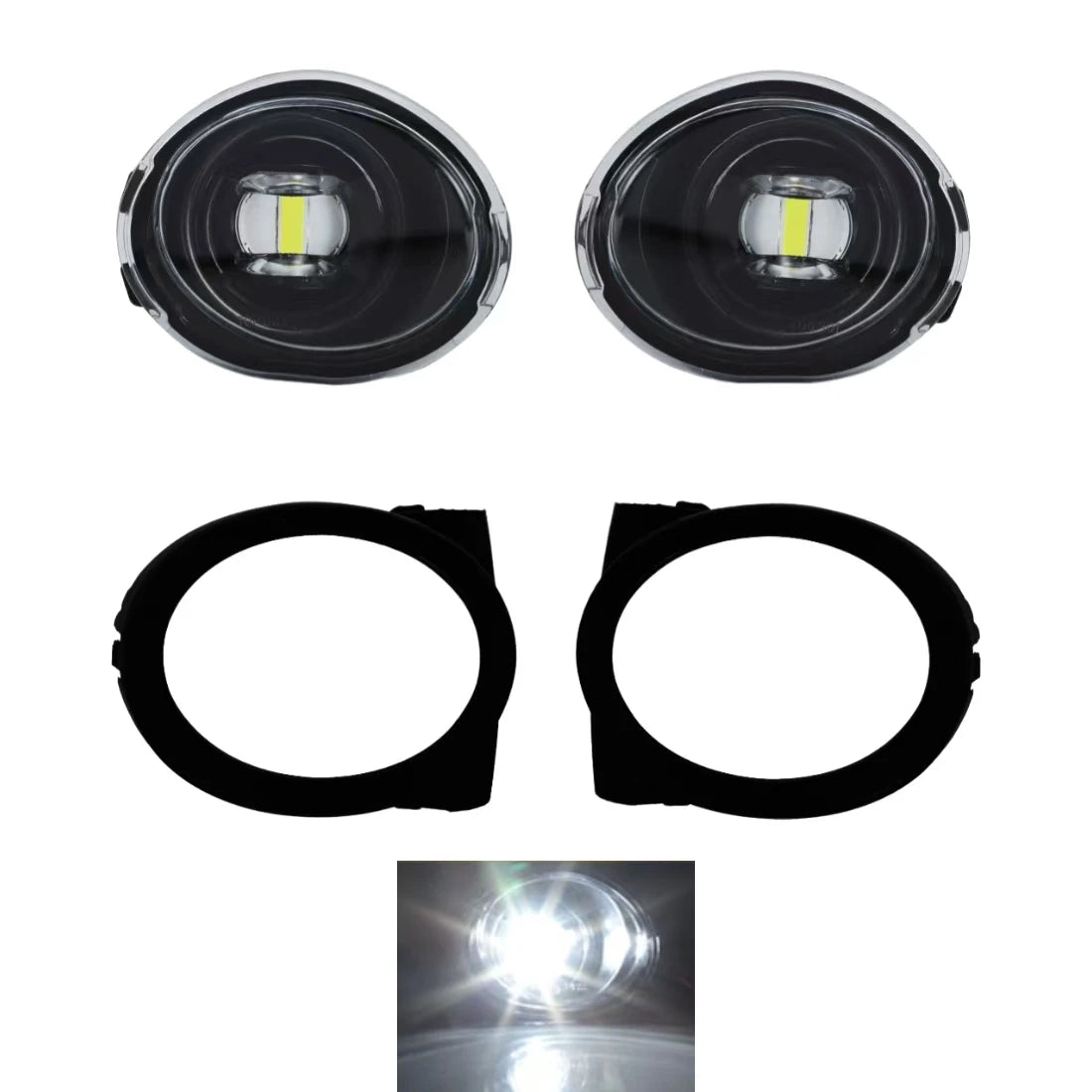 LED Fog Light For BMW E46 M3 3 SERIES 2001-2005 Fog Lights Grill Bezel For BMW E39 M5 1995-2004 Fog Lamp Cover Headlight Frame