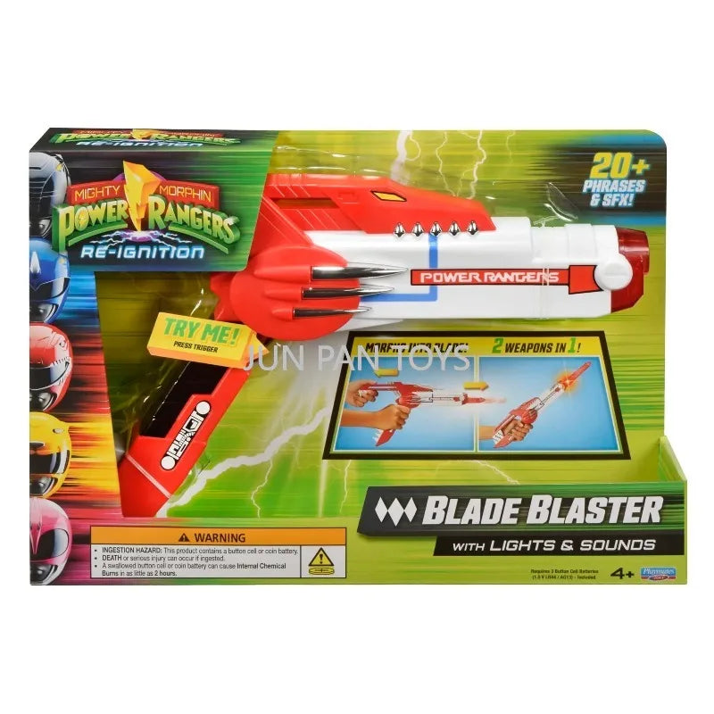 Original Mighty Morphin Power Rangers Re-Ignition Saba Saber Mask Coin Blade Blaster Dragon Knife Sound Effects Kid Roleplay Toy