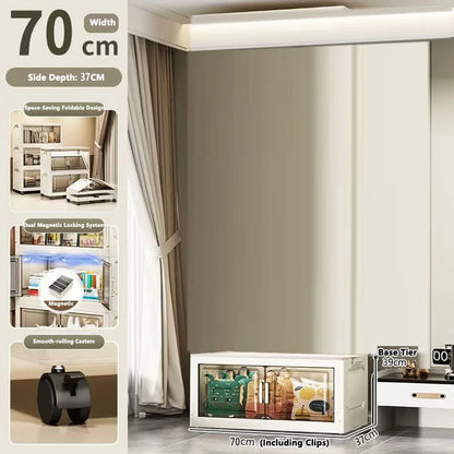 Large Capacity Multifunction Folding Storage Cabinet Dustproof Wardrobe Closet Organizer Easy-to-Install Storage Boxes