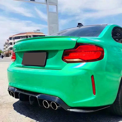 For BMW M2 F87 M2C Carbon Fiber Back lip Car Rear Bumper Diffuser Rear Splitters Spoiler V Style Car Accessories Body Kits