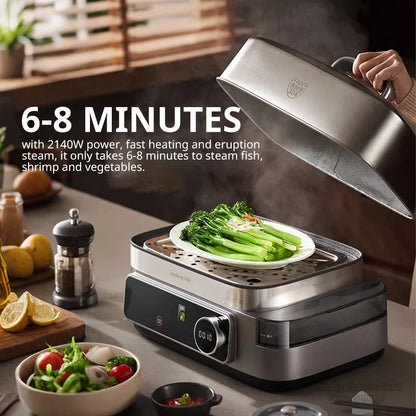 Joyoung Electric Steamer Household Double-layer Cooking Integrated Pot Multifunctional Breakfast Machine Intelligent Reservation