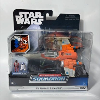 Star Wars Micro Galaxy Squadron Serie T-70 X-Wing Tie Fighter A Wing Obi Wang Jedi Interceptor Class Vehicle Figure Model Toy
