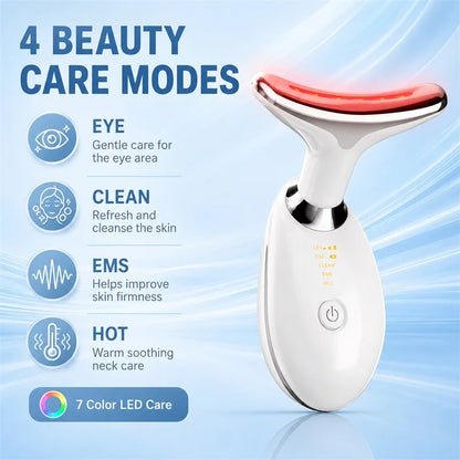 Neck Face Lifting Device Face Neck Massager Skin Tighten Device Led Photon Therapy Anti Wrinkle Double Chin Remove