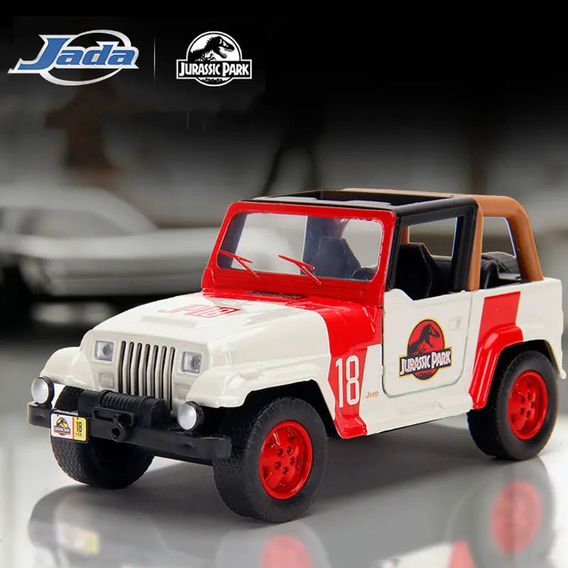 JADA Hollywood Rides: 1992 Jeep Wrangler 18 Jurassic Park 1:32 Die-Cast Model Car JD32129