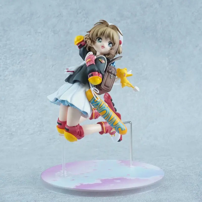 20CM Cardcaptor Sakura Kinomoto Sakura Roller Skating Anime Characters Figure Desktop Ornament Collectible Toy Model Statue Gift