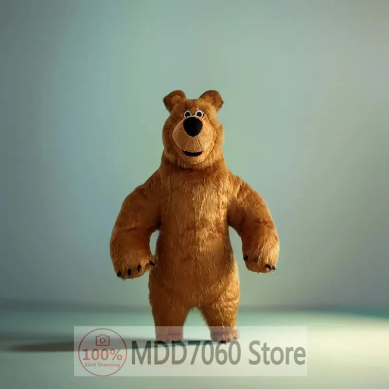 Brown Bear Inflatable Clothing Inflatable Halloween Christmas Party Role-Playing Clothing White Bear Inflatable Mascot Clothing