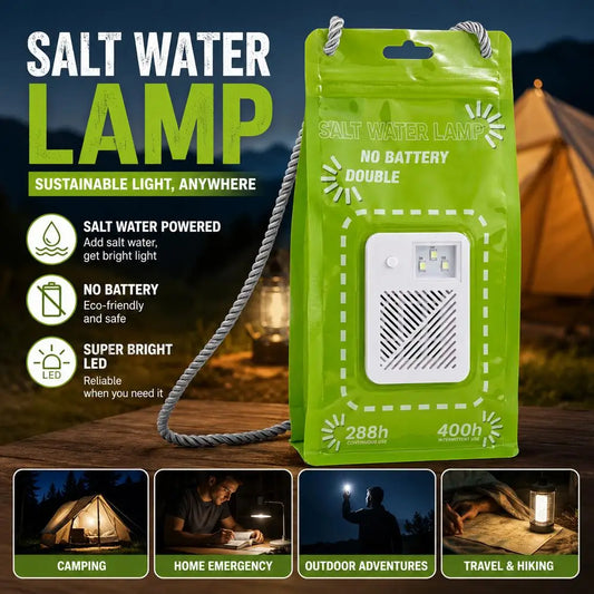 Reusable Salt Water Emergency Lamp Portable LED Camping Lamp Waterproof Salt Water Light For Outdoor Camping Night Fishing Lamp