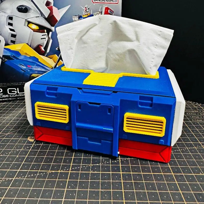 Creativity Gundam Living Dining Room Tissue Box Paper Towel Protective Cover Phone Holder Desktop Ornament Birthday Gift