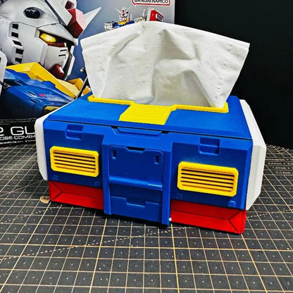 Creativity Gundam Living Dining Room Tissue Box Paper Towel Protective Cover Phone Holder Desktop Ornament Birthday Gift