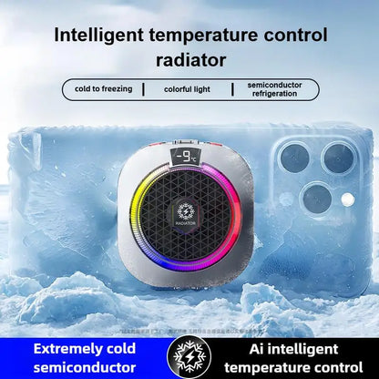 NEW TH16 Pro Mobile Cooler 24W Magnetic/Back-clip Ice Cooling Radiator Digital Display RGB Light Gaming Temperature Control