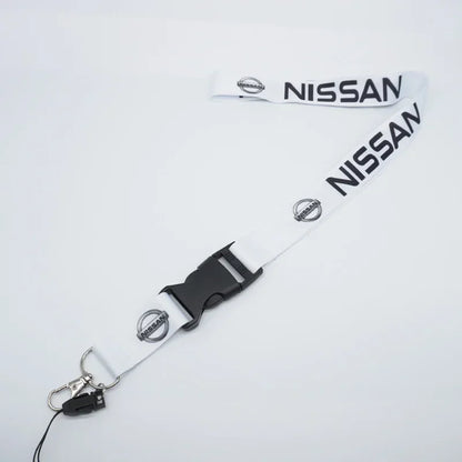 Lanyard Nylon for Nissan Car Logo Key Pendant Holder Phone Sling Keychain Sylphy Qashqai J11 Teana Note Juke GTR X-trail Murano