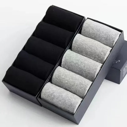 20Pcs/Lot Men's Pure Cotton Socks Plus Size Solid Color Casual Office Business Long Socks Breathable Soft Men's Socks EU39-48