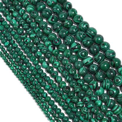 1 Strand Malachite Stone Beads 4/6/8/10/12mm Round Spacers Natural Stone Beads For Jewelry Making DIY Necklace Bracelet Supplies