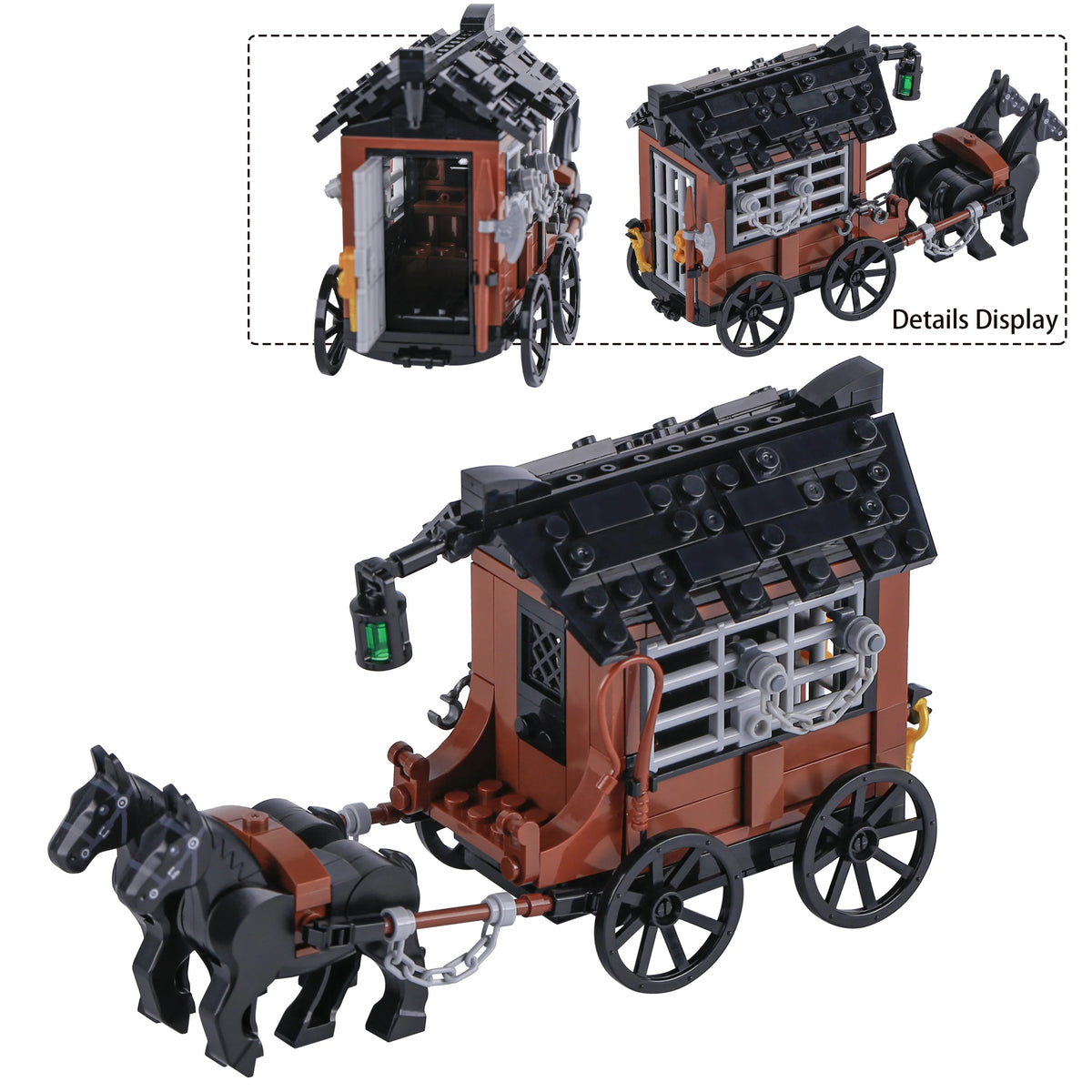 MOC Notice Board Building Blocks Bee Farm Fountain Bonfire Stove Medieval Town Street View Water Wall Bridge Road Sign Brick Toy