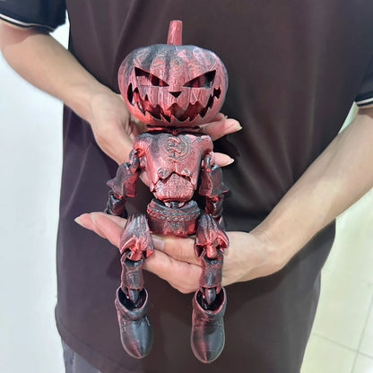 3D Printed Pumpkin Man Moveable Joints Animal Model Home Desktop Decoration Ornament Gift Collectible Figurine 2 PCS 26.5cm/10.43in, 16.5cm/6.5in