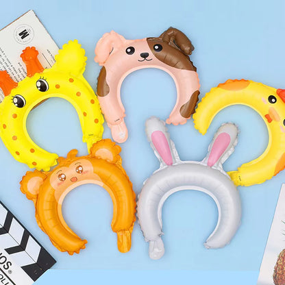 20pcs Cute Headband Balloon Cute Cartoon Animal Balloon Kids Birthday Party Decoration Baby Shower Children's Toys
