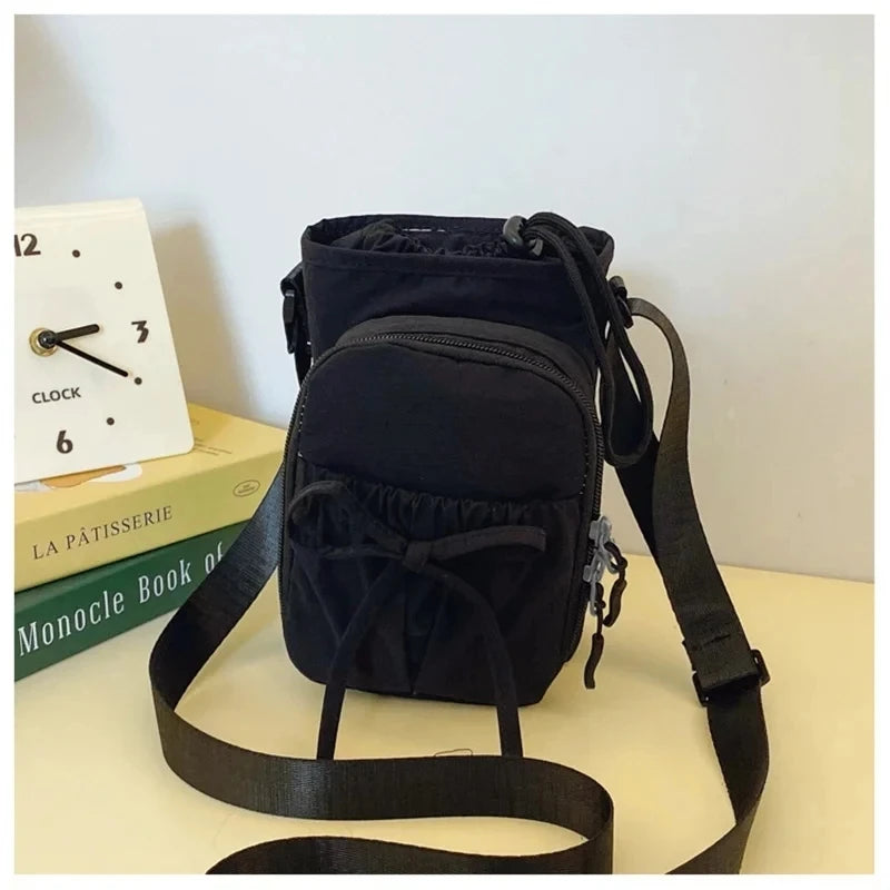 New Lightweight Crossbody Phone Bag for Women Outdoor Sports Cycling Bag Water Bottle Holder Travel Bag  Knot Design