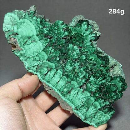 5A+ Natural Malachite Mineral Raw Stone Slice Home Office Feng Shui Decoration Therapy Spiritual Meditation Gem